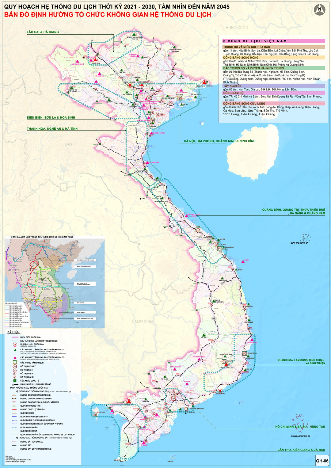 Quy hoạch hệ thống du lịch thời kỳ 2021 – 2030, tầm nhìn đến năm 2045