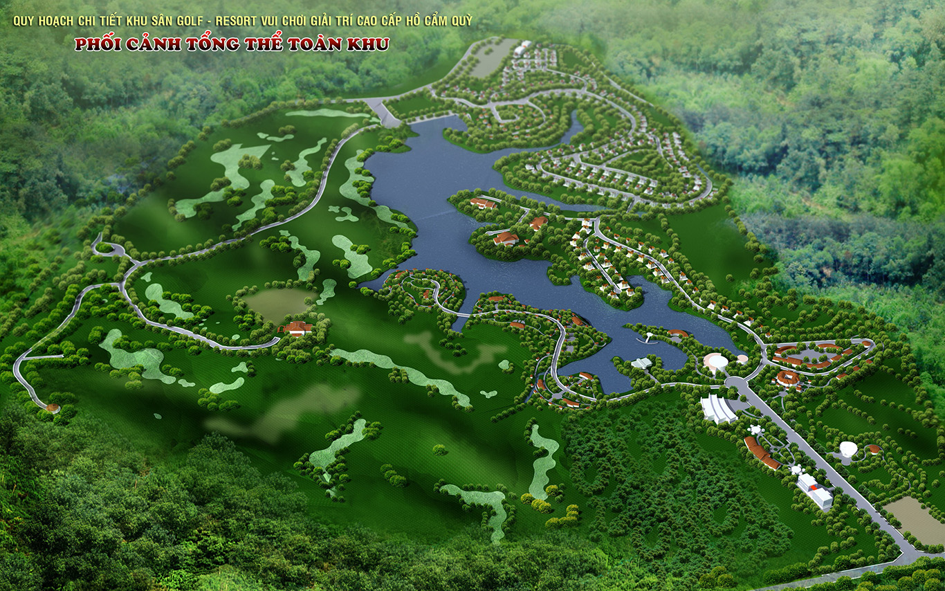 Quy hoạch chi tiết khu sân golf-resort-vui chơi giải trí cao cấp hồ Cẩm Quỳ